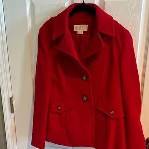 Michael Kors Red Pea Coat